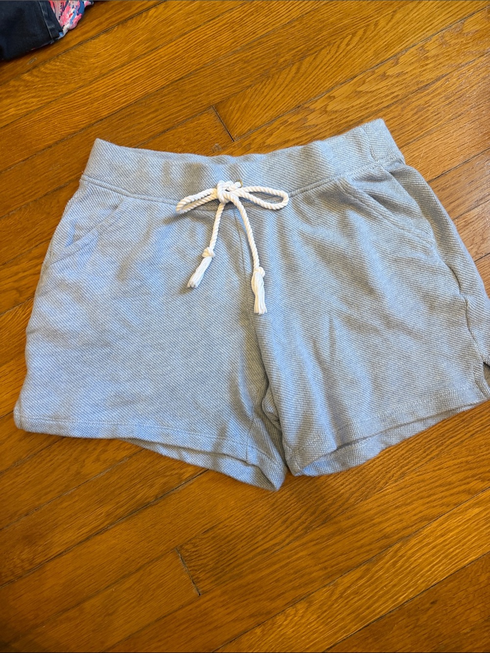 Talbots Light Blue Knit Drawstring Athletic Shorts